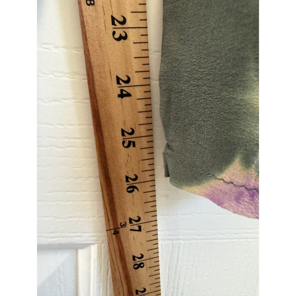 Sunchaser Tie-Dye Wide Leg Lounge Pants Olive Green Purple EUC - Picture 12 of 13